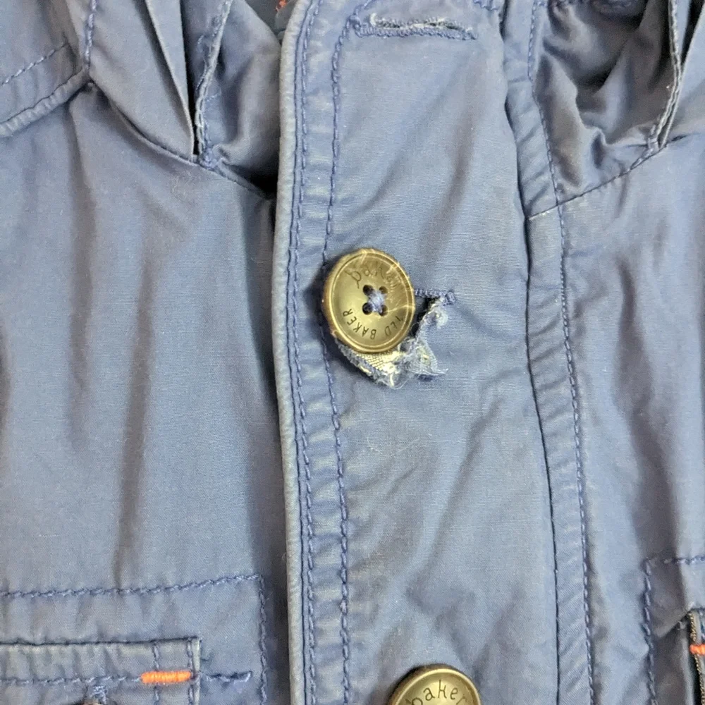 Baker by Ted Baker Blue Kids Hooded Jacket Size 6/7